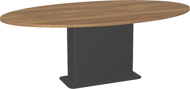 Amisco Customizable Lucarelli 84" Oval Dining Table with 1" Birch Veneer Top-0
