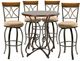 Powell® Hamilton 5-Piece Bronze/Medium Cherry/Taupe Pub Swivel Table Set-3