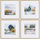 Crestview Collection Nantucket 4-Piece Blue Wall Art Set-0