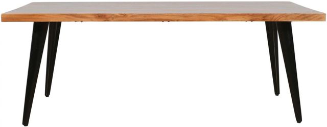 Jofran Inc. Prelude Suede Rectangle Coffee Table with Black Base-2