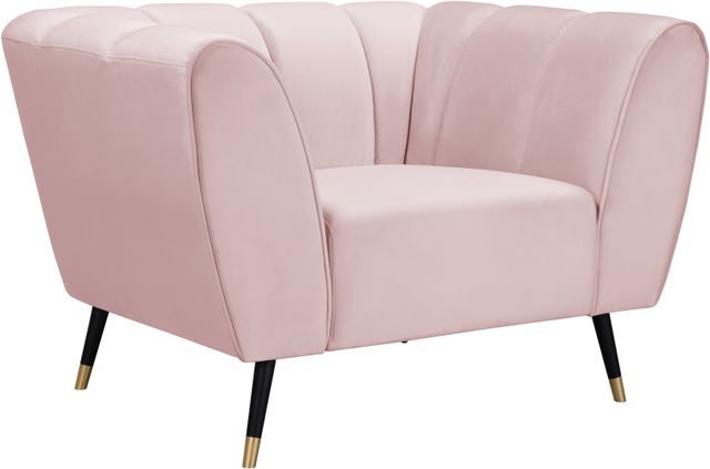 Meridian Furniture Beaumont Pink Velvet Chair-1