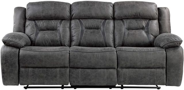 Homelegance® Madrona Hill Gray Manual Reclining Sofa-2