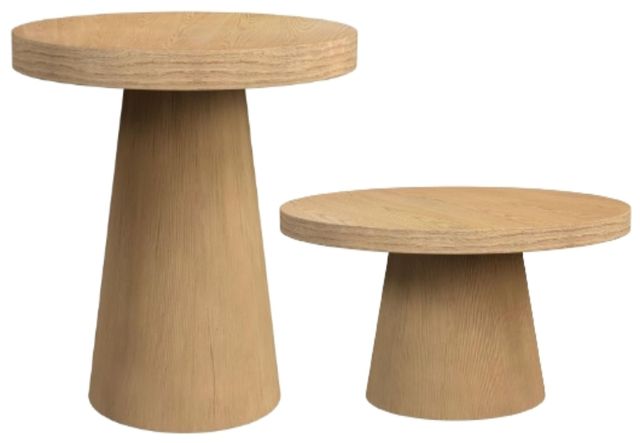 Elements International Portland 2-Piece Natural Occasional Table Set-0