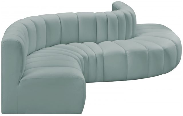 Meridian Furniture Arc 6-Piece Mint Green Vegan Leather Sectional-1