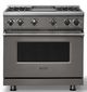 Viking® 7 Series 36" Damascus Gray Pro Style Natural Gas Range with 12" Reversible Griddle-0