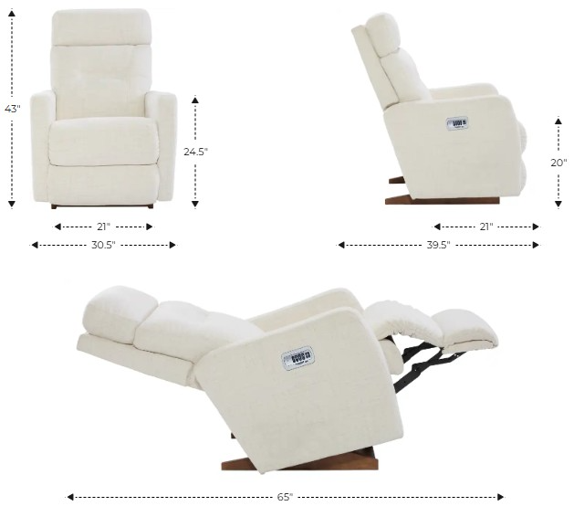 La-Z-Boy® Lennon Ice Leather Power Rocking Recliner with Headrest