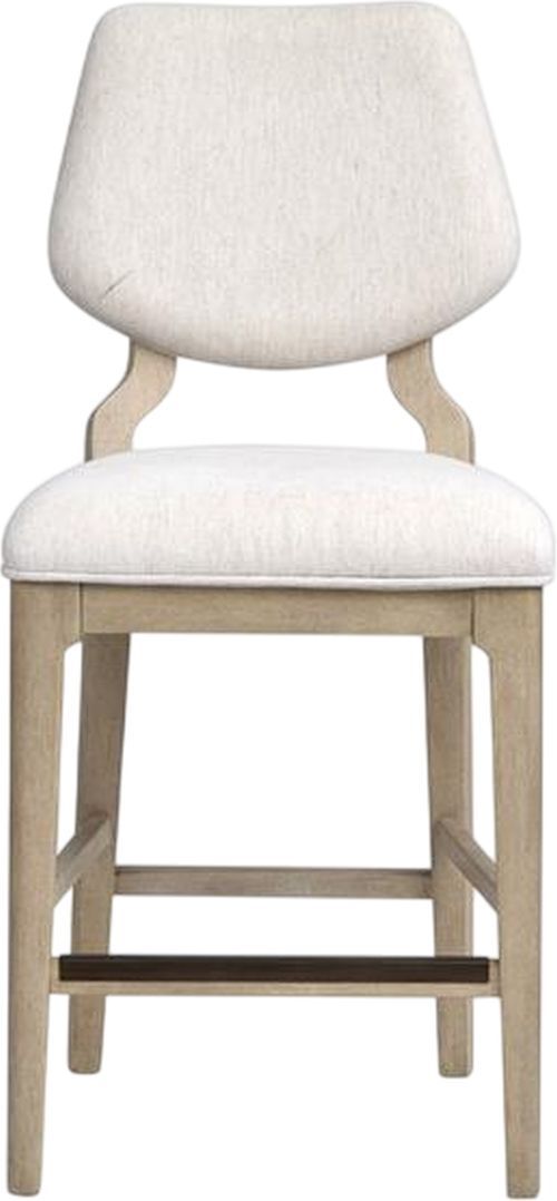 Magnussen Home® Sunset Cove Sanibel Brown Counter Chair with Upholstered Seat and Back-1
