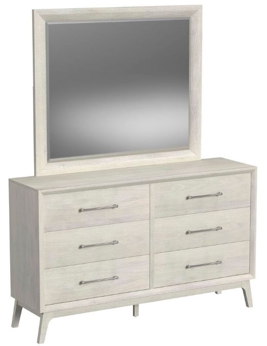 Elements International Westland Almond Dresser and Mirror-0