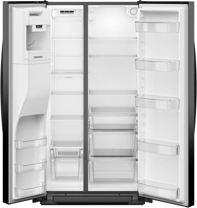 Whirlpool® 36" 20.9 Cu. Ft. Black Counter Depth Side by Side Refrigerator-1