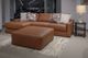 iAmerica Aurora Whiskey Leather Left Arm Chaise Sofa-0