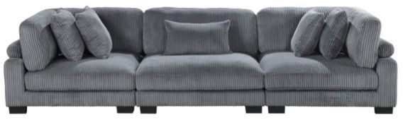 Mazin Furniture Traverse Gray Sofa-1