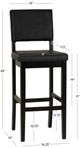Linon Milano Black Bar Stool-2
