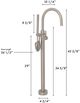 ZLINE Autograph Edition Emerald Bay Brushed Nickel Bath Tub Filler with Hand Shower-4