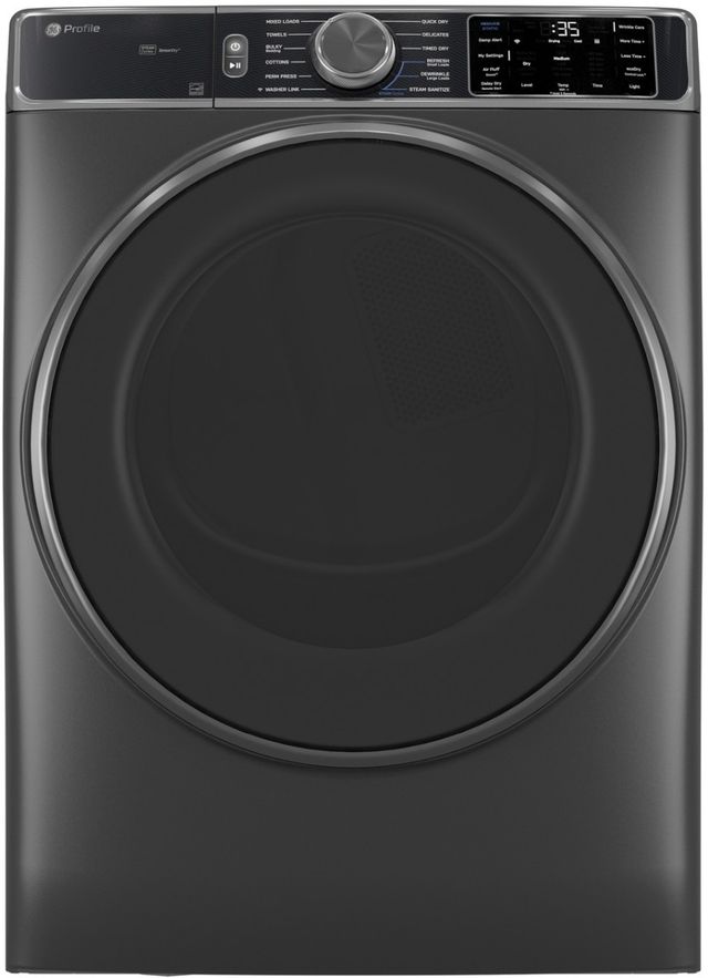 GE® Profile™ Carbon Graphite Front Load Washer and Electric Dryer Laundry Pair-2