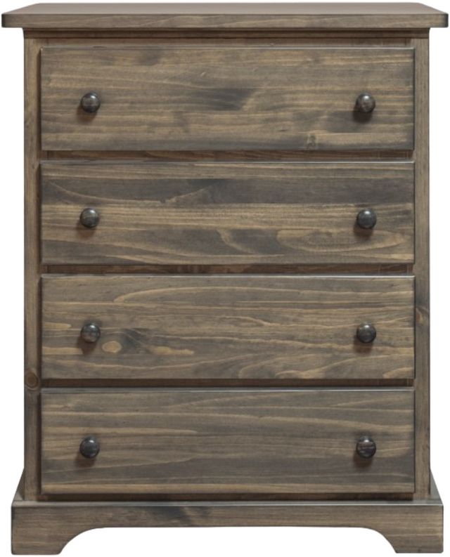 Mako Wood Furniture Polo Brown 4-Drawer Chest-0