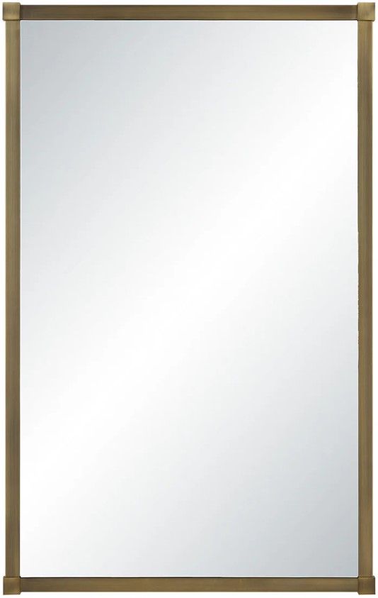 Renwil® Khaya Dark Antique Brushed Brass Accent Mirror-0
