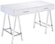 ACME Furniture Coleen Chrome/White High Gloss Writing Desk-0