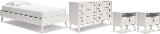 Signature Design by Ashley® Aprilyn 4-Piece White Twin Platform Bed Set-0