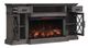 Twin Star Home Hamilton Grey 70'' Media Mantel with Panoglow Electric Fireplace-3