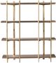 A & B Home Gold 4-Tier Tall Bookshelf-1