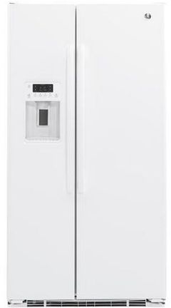 GE® 36 in. 21.9 Cu. Ft. White Counter Depth Side By Side Refrigerator