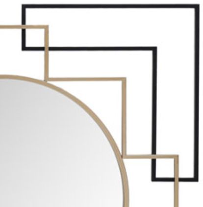 Signature Design by Ashley® Oceanal Black/Gold Accent Mirror-1