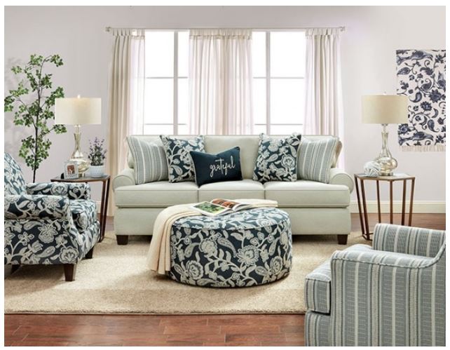 Furniture of America® Porthcawl Floral Multicolor Ottoman