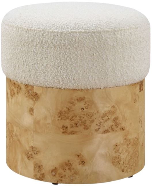 Uttermost® Swirls Ivory Ottoman-0