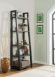 Riverside Furniture Perspectives Ebonized Acacia Leaning Bookcase-1