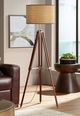 Pacific Coast® Lighting Tripod Antique Brass/Walnut Floor Lamp-2