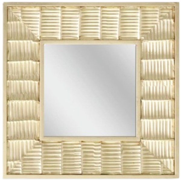 Classy Living Reflective Textured Gold Frame Decorative Mirror-0
