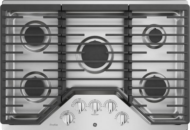 GE Profile™ 30" Stainless Steel Gas Cooktop-1