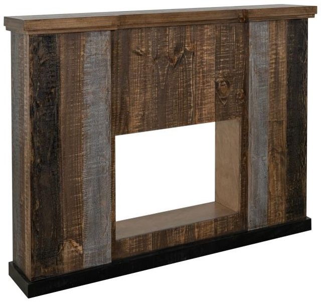 International Furniture Direct Loft Brown Gray Fireplace Media Console-3