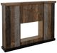 International Furniture Direct Loft Brown Gray Fireplace Media Console-3