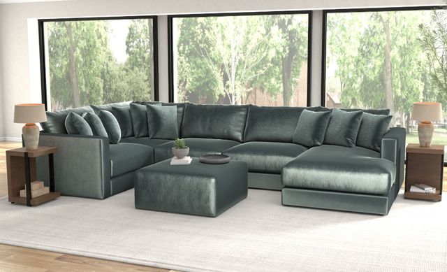 Jackson Furniture Remington 6-Piece Pine U-Shape Sectional with Ottoman-1