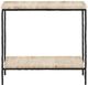 Currey & Company Boyles Travertine Side Table with Iron Base-1