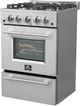 FORNO® Breno 24" Stainless Steel Pro Style Gas Range-1