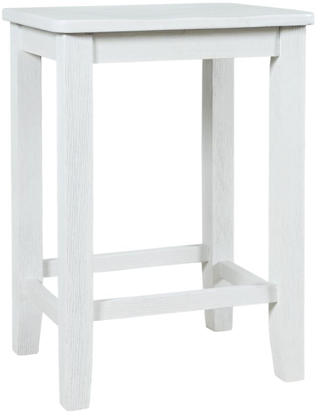 Jofran Inc. Eastern Tides Brushed White Backless Counter Stool-0