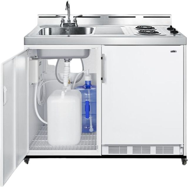 Summit® 48" White All-In-One Mobile Kitchenette-0