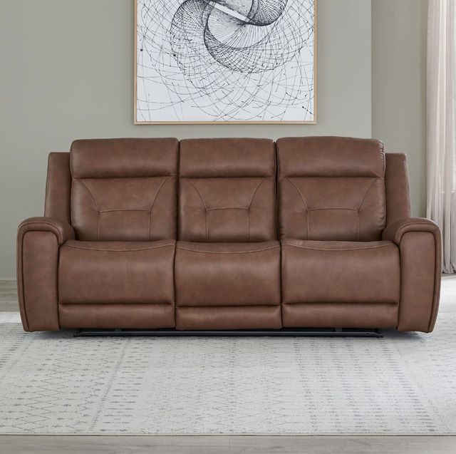 Liberty Furniture Beckham Aline Saddle Leather Power Reclining Sofa-2
