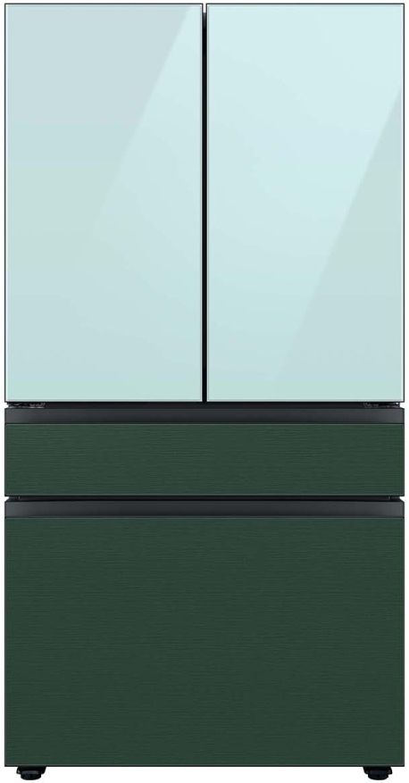 Samsung Bespoke 36" Emerald Green Steel French Door Refrigerator Middle Panel-1