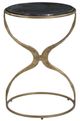 Bassett Mirror Hourglass Italian Black Accent Table with Bronze Base-1