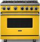 Viking® 7 Series 36" Daffodil Pro Style Liquid Propane Gas Range-2