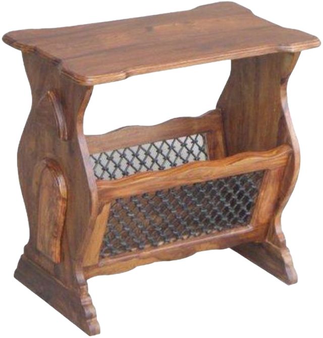 Jaipur Furniture Ganga Range Brown Magazine Rack-0