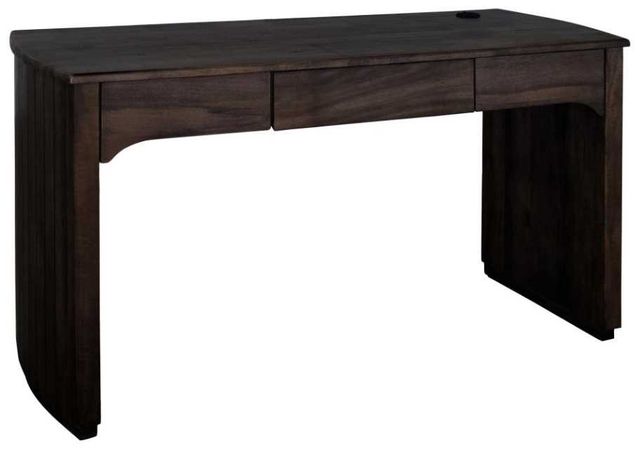 International Furniture Direct Dark Mezquite Stained Dark Desk-0