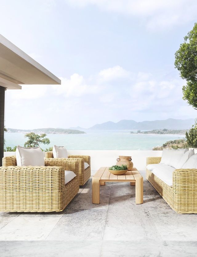 Sunset West Natural Teak Outdoor Coffee Table-4