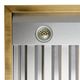FORNO® Vittorio 48" White Wall Mounted Range Hood with Antique Brass Trim-5