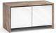 Salamander Designs® Barcelona 221 AV Cabinet-Natural Walnut/Gloss White-0