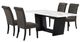 Coaster® Sherry 5-Piece Brown Rectangular Marble Top Dining Table Set -0