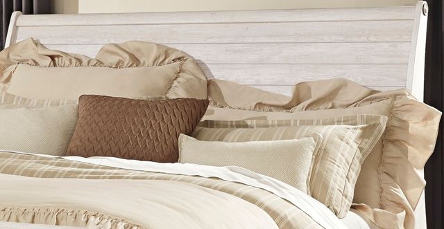 Signature Design by Ashley® Willowton Whitewash King Sleigh Headboard-0